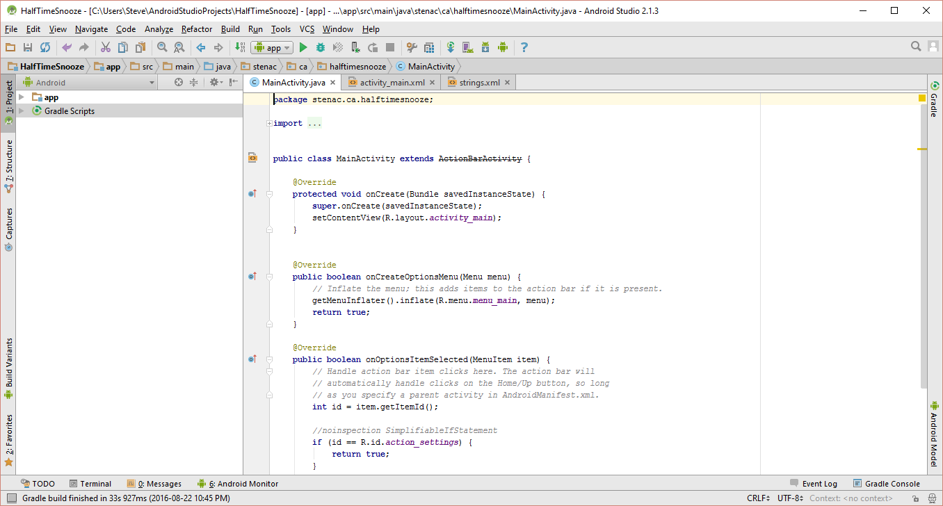 Android Studio Screenshot